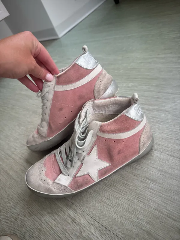 Golden goose pink mid stars  - Image 2