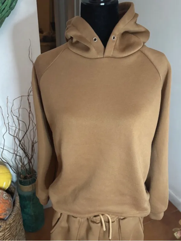 Women’s Camel Hoodie & Jogger Set - Image 5