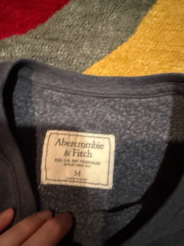 Abercrombie Athletics Grey Moose Vintage Y2K Style Fitted Sweatshirt Size Medium - Image 2