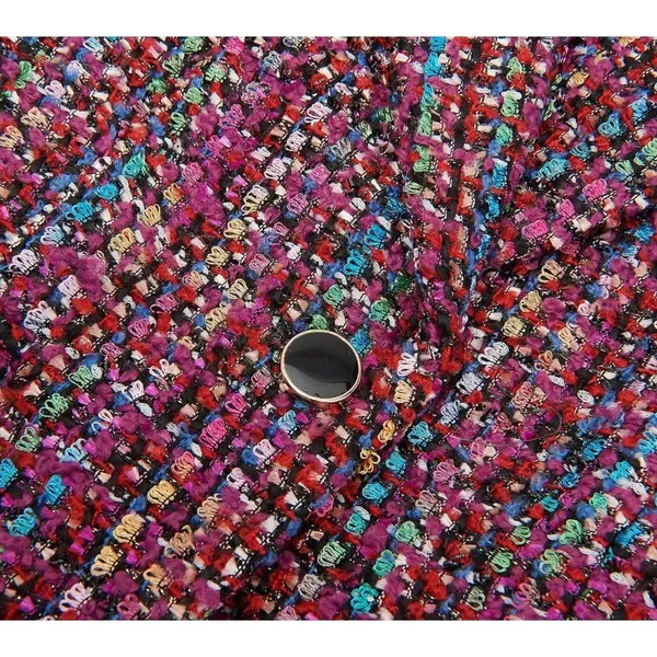 NWT Dennis Basso Womens Plus Size 24W Fuschia Multicolor Tweed Blazer Jacket NEW - Image 4