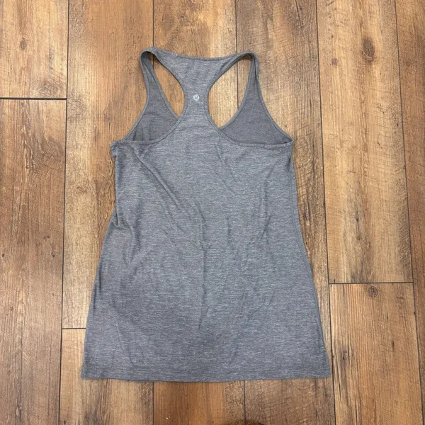 Lululemon Cool Racerback Tank Top Heathered Slate Gray Women’s Size 2 / W1H09S - Image 3