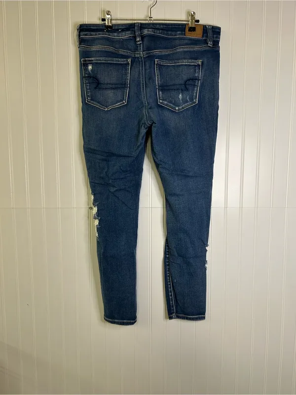American Eagle Next Level Stretch Distressed Jeggings Size 14 - Image 4