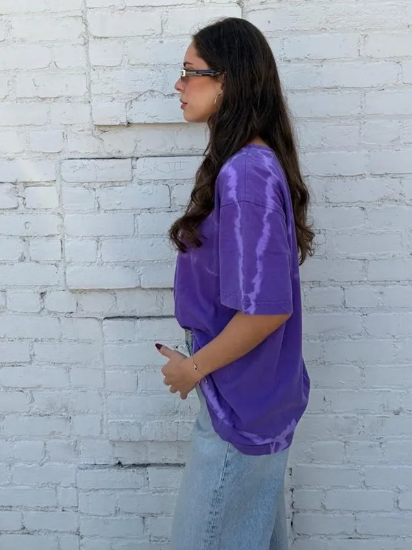 Vtg 90s oversized Purple tie-dye California Bay Company tee in XL #tiedye #california #hippie #indie - Image 3
