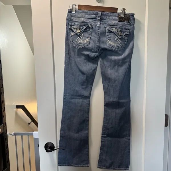 Silver‎ Jeans Dawson Low Rise Bootcut Jean Flap Pocket Embroidered 29x32 - Image 2