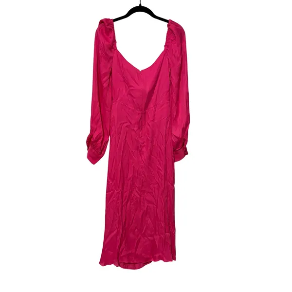 Farm Rio Pink Cut Out Cocktail Midi Dress Size Medium - Image 4