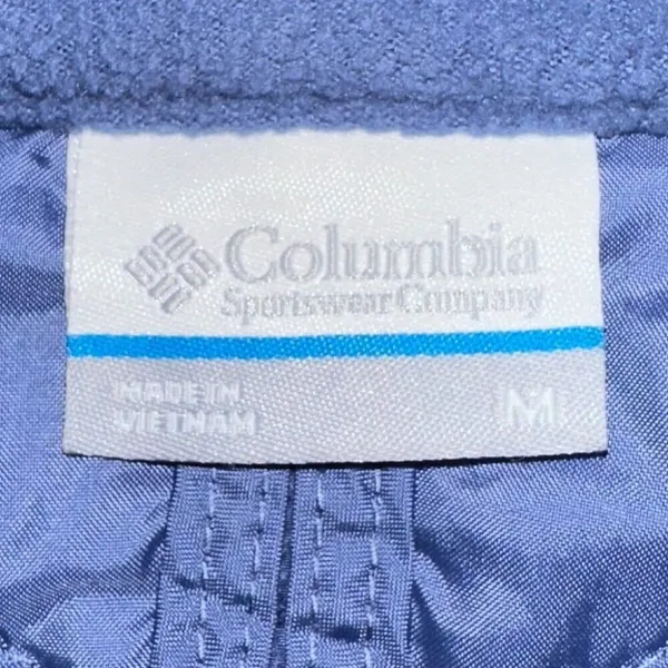 Women's Columbia Quilted Puffer‎ Fleece Full Zip Winter Vest Blue Size Medium - Image 5