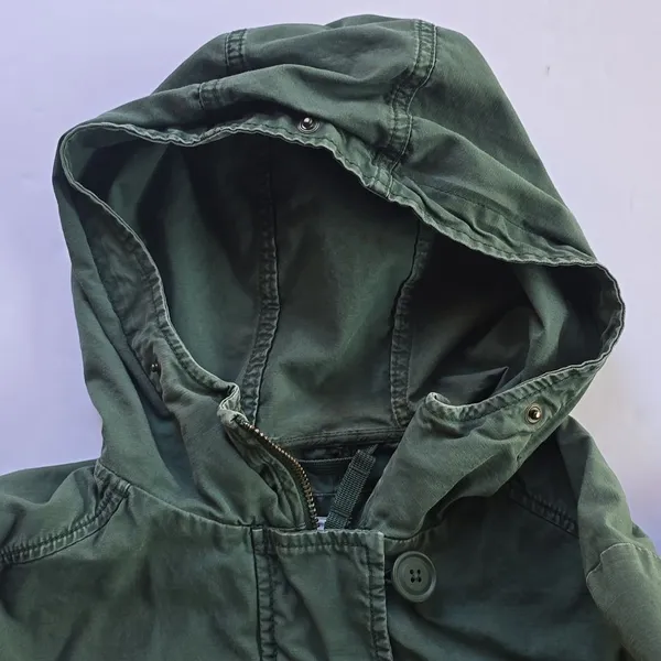 GAP‎ Women's Hooded Utility Parka Olive Green Size Medium - Image 11