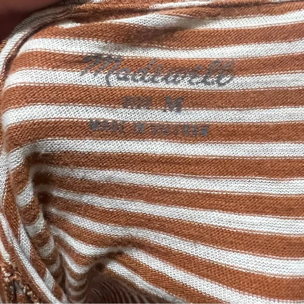 Madewell tan striped short sleeve t-shirt - Image 5