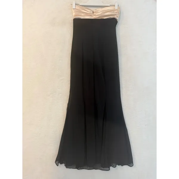Runaway The Label Black Champagne Strapless Mermaid Maxi Dress Small Formal Gown - Image 4