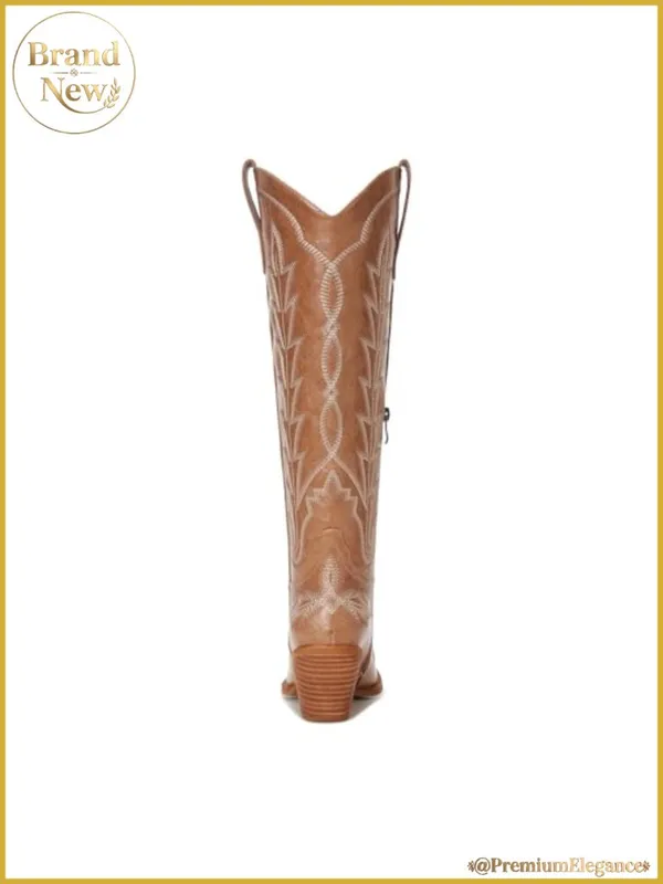 Brand New Still in box! Women's Tan Embroidered Western Heeled Boots - Image 3