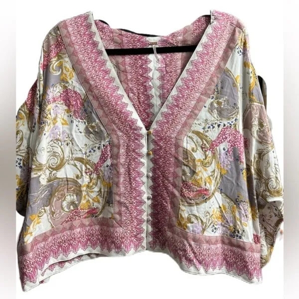 Free People Catch Me If You Can Bohemian Style‎ Top Size Xs - Image 11