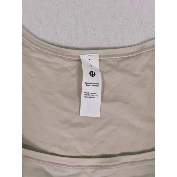NWT Lululemon Wundermost Nulu Bodysuit Size M Riverstone Beige Neutral Layer - Image 5