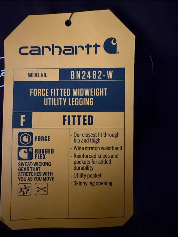 Carhartt Women's Burgundy Slim Pull-On Work Utility Legging - Image 3