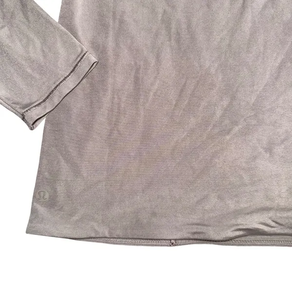 Lululemon Wondermost Ultra-Soft Nulu Top Womens 10 Grey‎ Excellent Long Sleeve - Image 3