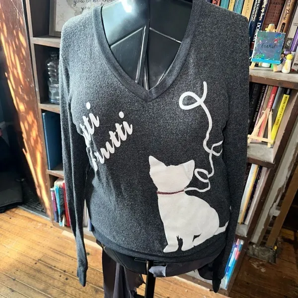 Wildfox tutti frutti dog fuzzy S oversized sweatshirt - Image 2
