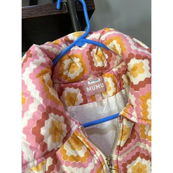 Show Me Your Mumu Powder Puffed Jacket Honeycomb Daisy Womens Size Medium - Image 9