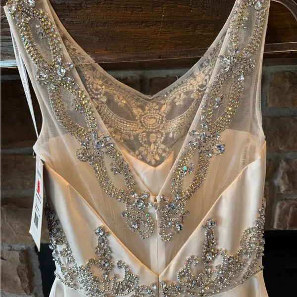 Sherri Hill A-Line Satin Beaded Bodice Wedding Dress NWT - Image 11