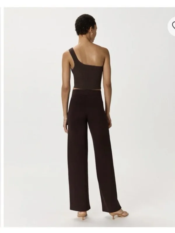 Quince Ultra-Stretch Ponte Wide Leg Pants Espresso Brown Size S - Image 2