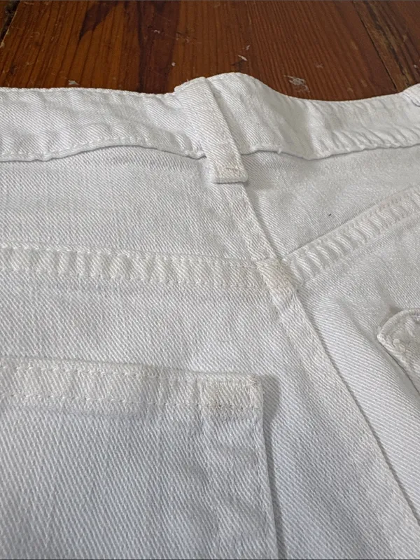 Garnet Hill White Denim Pencil Skirt Size 00 - Image 7