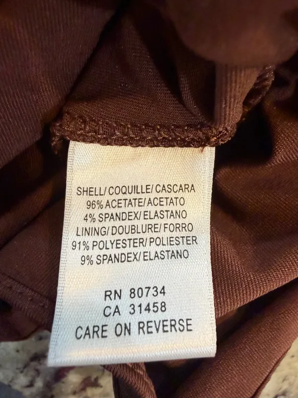 BCBGMaxAzria One-Shoulder Brown Draped Cocktail Dress - Image 8