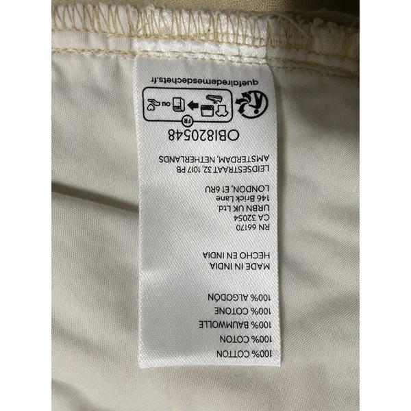 Urban Outfitters Tan Corduroy Wide Leg Pants High Rise Pleated Trousers S Cotton - Image 6
