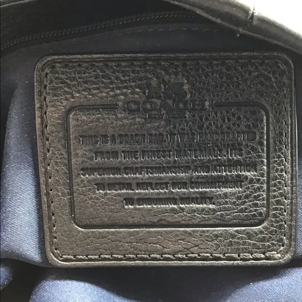 COACH black leather three compartment shoulder bag - Image 3