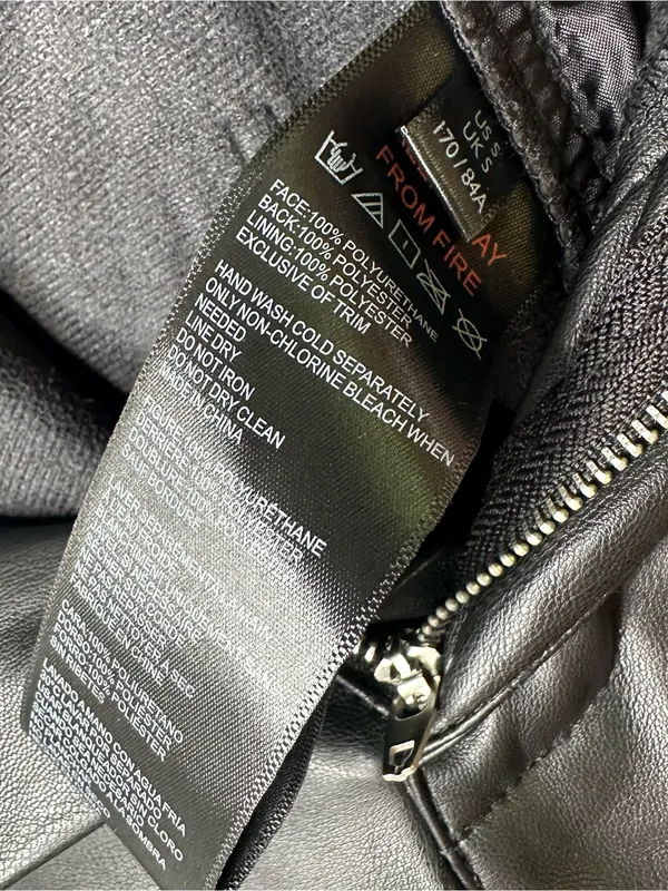 Urban Outfitters Black Faux Leather Wide Leg Cargo Pants Size Small - Image 9