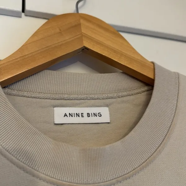 Anine Bing XS Muse Tan Stone Tiger Sweatshirt - Image 4
