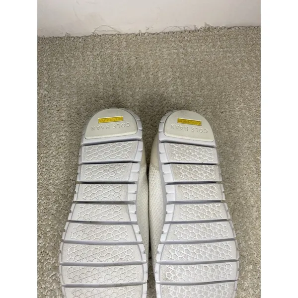 Cole Haan ZERØGRAND Men's White Beige Canvas Sneakers Size 7 B Lace Up - Image 11