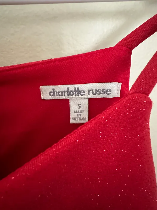 Charlotte Russe Sparkly Red Dress - Image 5