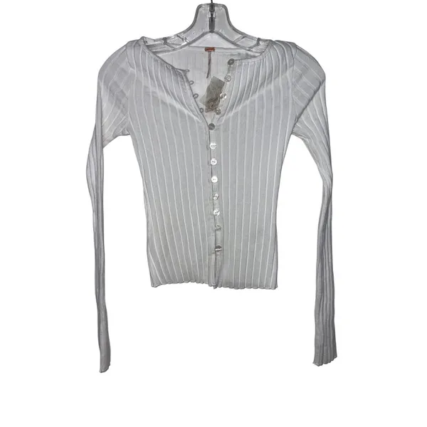 Free People Tilly Long Sleeve Top in Ivory X-Small New Womens - Image 5