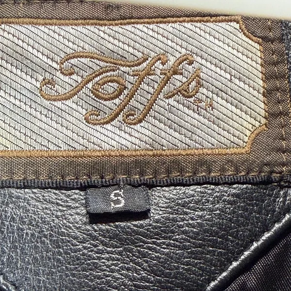 Toff's Genuine Leather Black‎ Jacket Coat Size S - Image 5