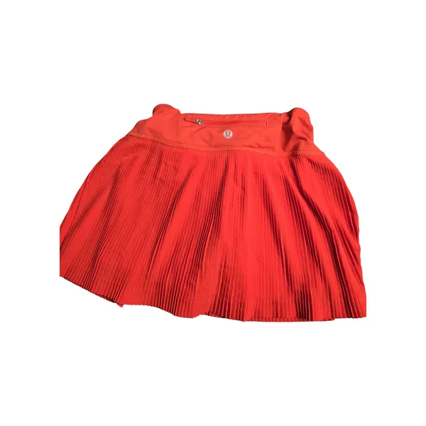 Lululemon Pleat‎ to Street Mid-Rise Red Skort Size: 0 - Image 3