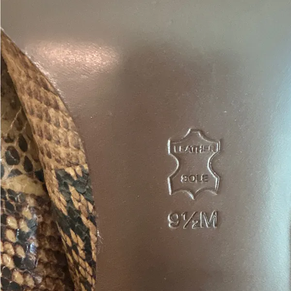 Tory Burch Jessa Snake Embossed Leather Loafer Pumps Block Heel 9.5M - Image 10
