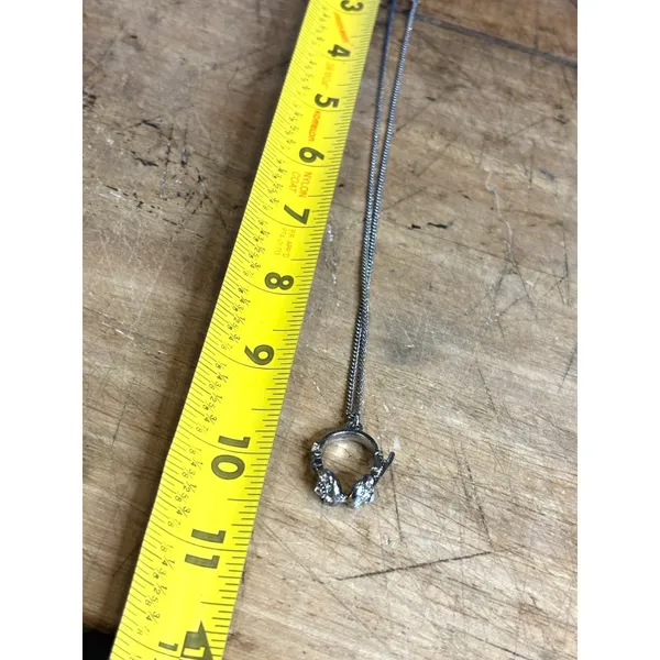 HEADPHONES pendant silver Necklace With Rhinestone-Accented Pendant On Fine Chai - Image 7