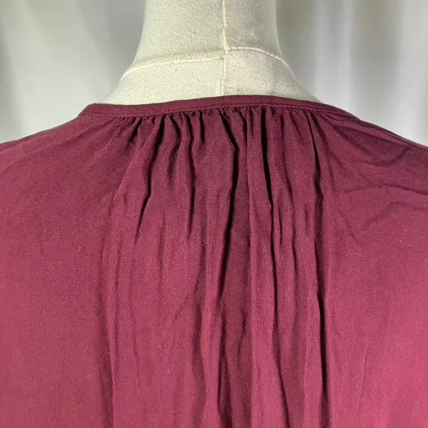 ARIAT Burgundy Long Sleeve Top with Lace Trim‎ Womens Size M - Image 9