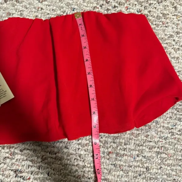 NWT Aritzia Wilfred Bonaventure Red Bouncy Tube Strapless Crop Top- Size Small - Image 6