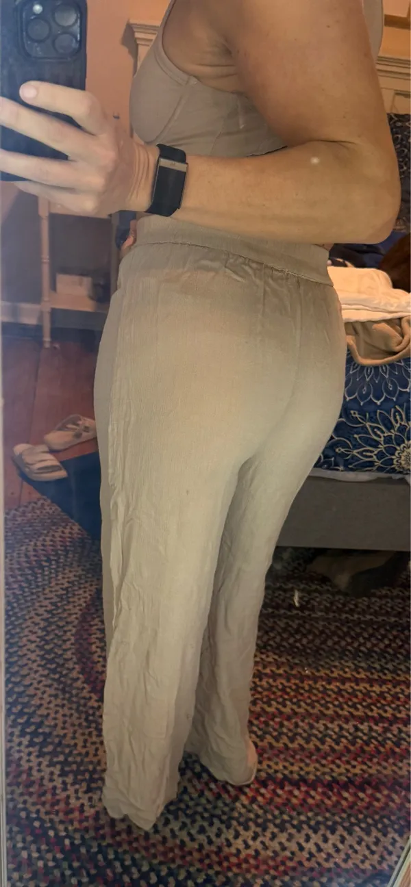 Nasty Gal Wide-Leg Pants beach - Image 4