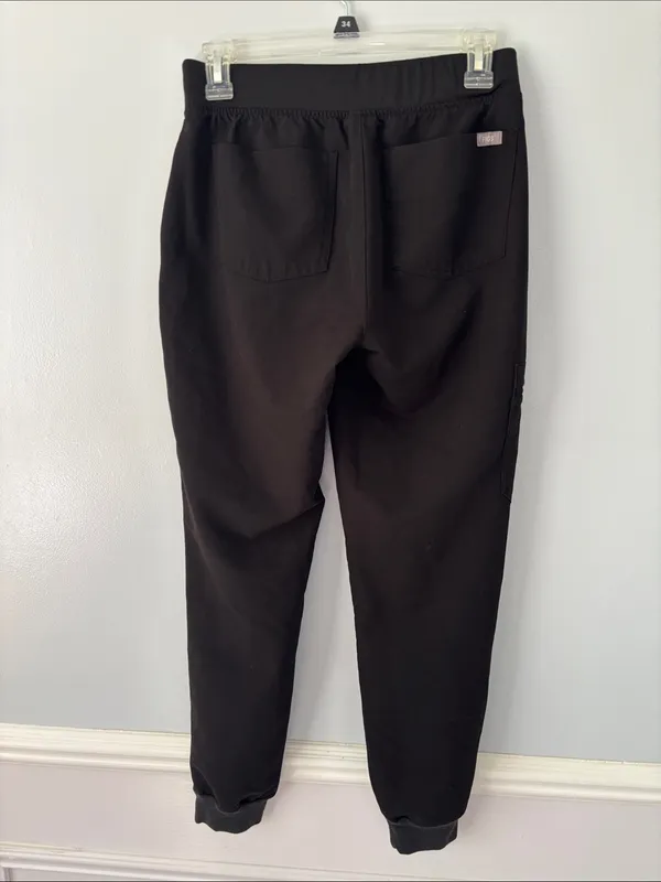 FIGS Zamora Jogger Scrub Pants Black Technical Collection XS Healthcare Nurse - Image 5