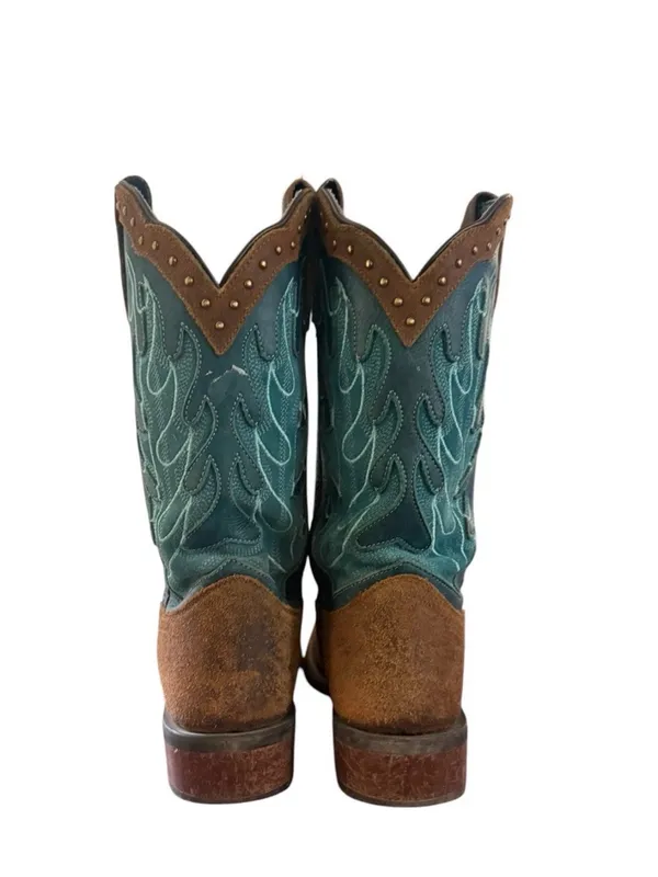 Laredo Women's Faye Broad Square Toe Leather Boots Womens Size 7.5 - Image 8