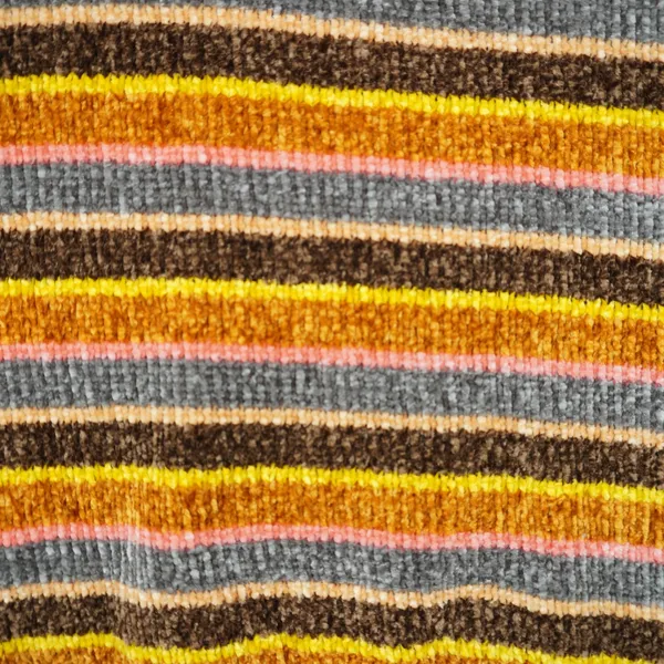 Volcom Women's XL Chenille Striped Cropped Crew Neck Sweater Brown Orange Yellow - Image 9