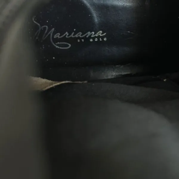 Mariana bubble leather Reanna boots BLACK Western Casual Mid Calf - Image 12