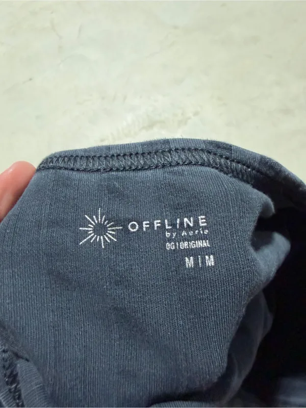Aerie offline OG original Ribbed Square-Neck Crop Top medium - Image 3