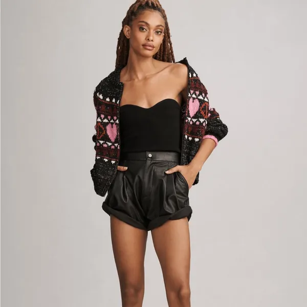 PILCRO For ANTHROPOLOGIE Peace Love‎ Icon Zip Front Sweater Small Chunky Knit - Image 10