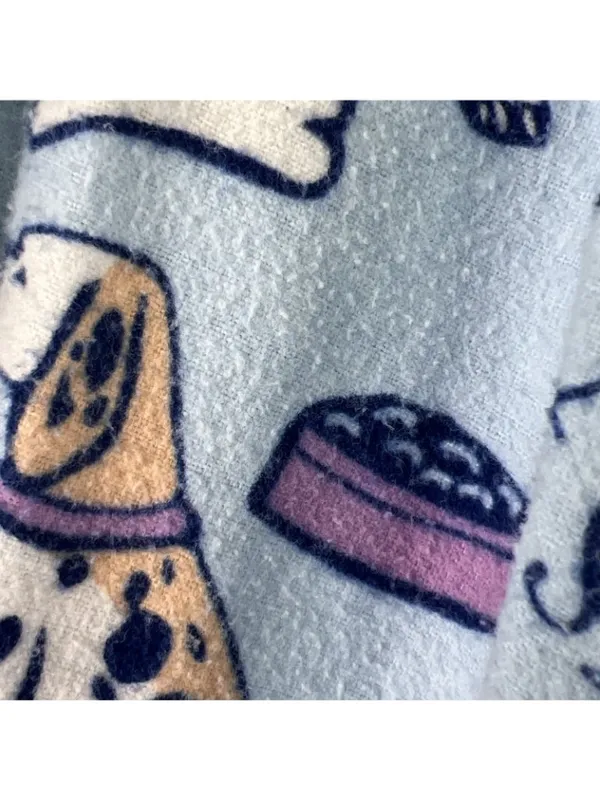 Pajamagram Medium Dog Tired Cotton Flannel Pajamas 2-Pc Blue 100% Cotton Womens - Image 6