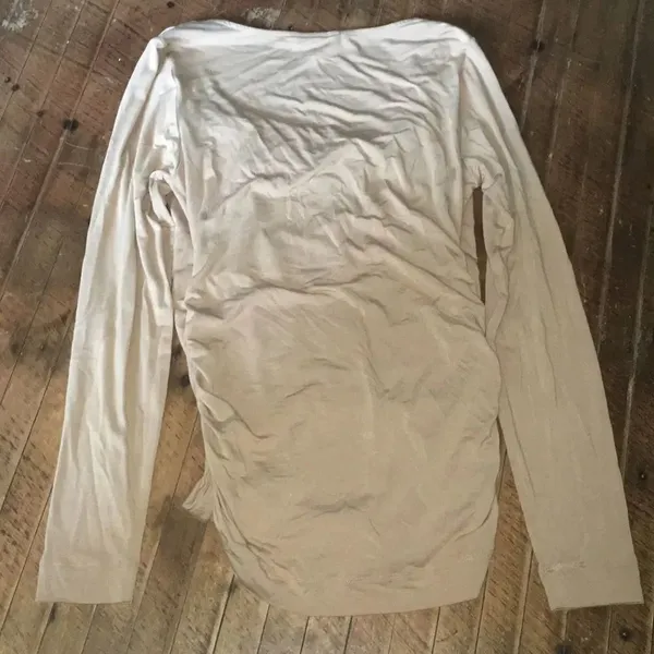 CAbi S ruched sides draped front elevated basic blouse - Image 3