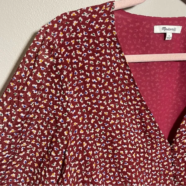 Madewell retro ditsy floral blouse boho button front long sleeve top - Image 7