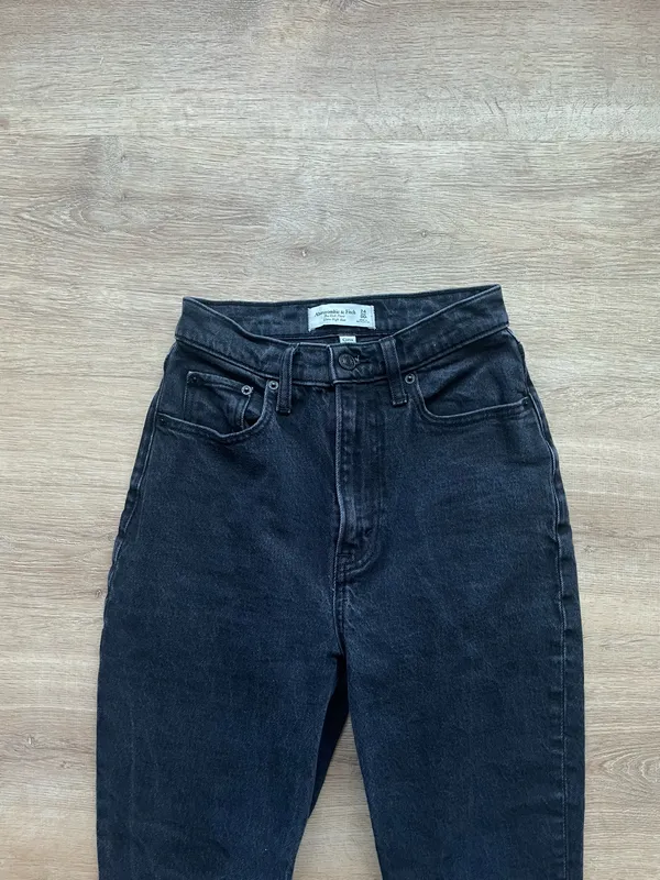 Abercrombie & Fitch Curve Love The Kick Flare Jeans Black 24 00R High Rise - Image 2