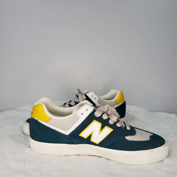 New Balance Numeric 574 Vulc Sneakers Blue Yellow Size 6.5/8 - Image 2