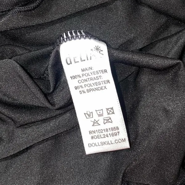 Dollskill Delia’s Black mesh ruffle slip dress - Image 8